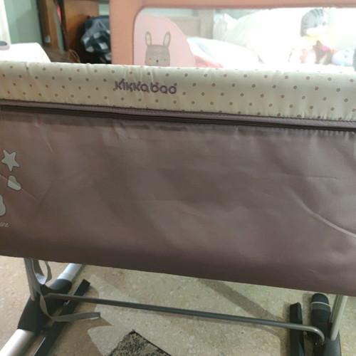Kikka Boo Bonne Nuit baby cot used, adjustable height, rotten apple color