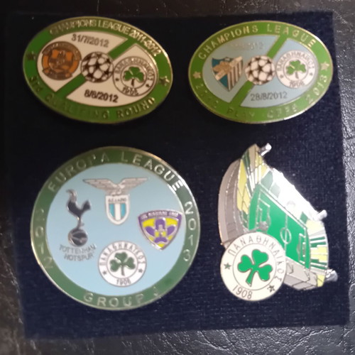 Panathinaikos 2012-2013 set of 4 football pins