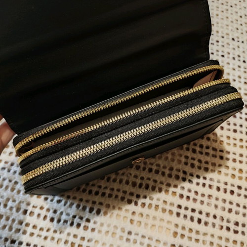 Black wallet phone bag new with strap