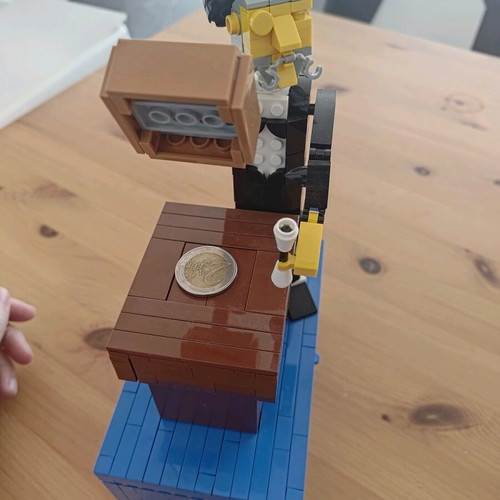 Lego coin bank magician MOC used