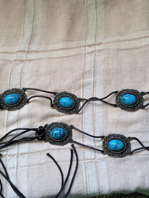 Ethnik women's belt new with cords and turquoise details