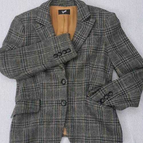 Women's vintage wool jacket like new, size S-M, gray and black
