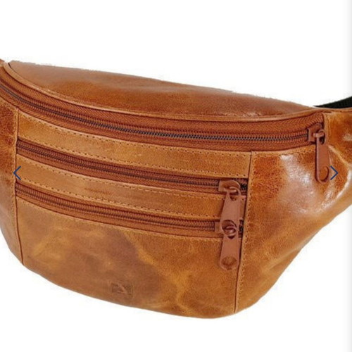 Lavor leather banana waist bag new