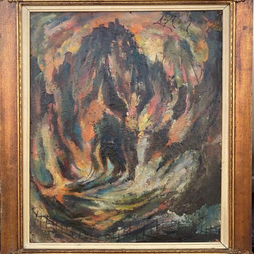 D. Poulianos painting oil on hardboard like new