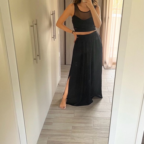 BSB maxi skirt used with slit, size S, black