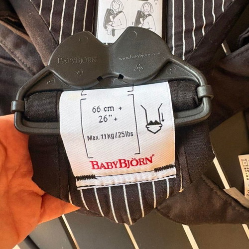 BabyBjörn Original baby carrier Black Pinstripe like new