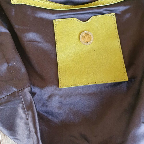 DKNY shoulder bag used, green and yellow