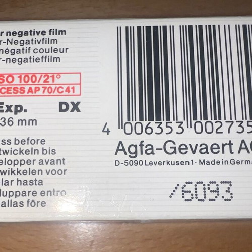 Agfa Color XRG 100 film sealed, new