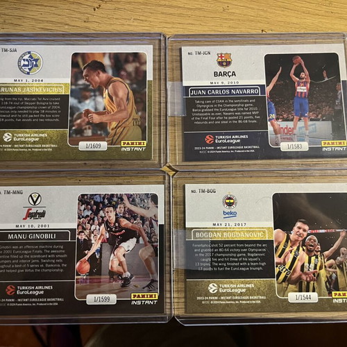 Euroleague Magic Moments Panini Cards like new