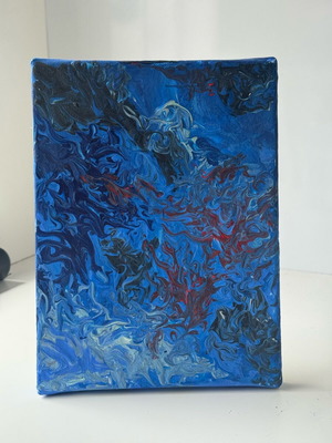 Fluid art canvas handmade