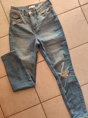 Skinny jeans H&M used, high waist, blue, size M 38 10
