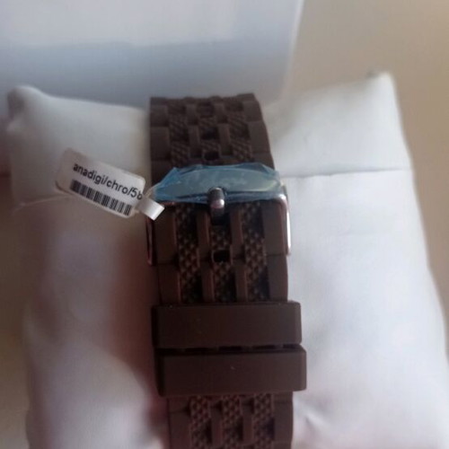 Colori Tripletime Quartz Watch new with brown silicone strap