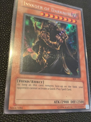Invader of Darkness IOC secret rare Yu-Gi-Oh! card like new