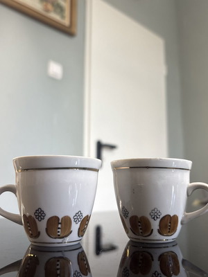 Retro porcelain coffee cups from USSR Polonnoe like new, set of 2