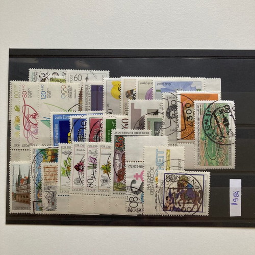 Germany used complete stamp series 1984