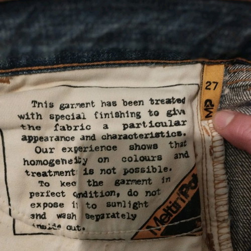 Meltin'Pot women's jeans used with factory distress bootcat W27L34