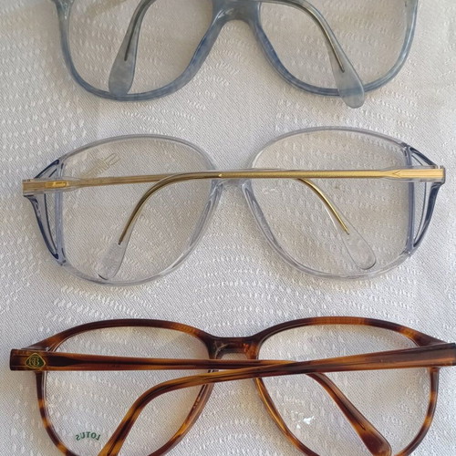 Authentic Used Eyeglass Frames Lot of 9 Colorful Vintage 1980s-1990s