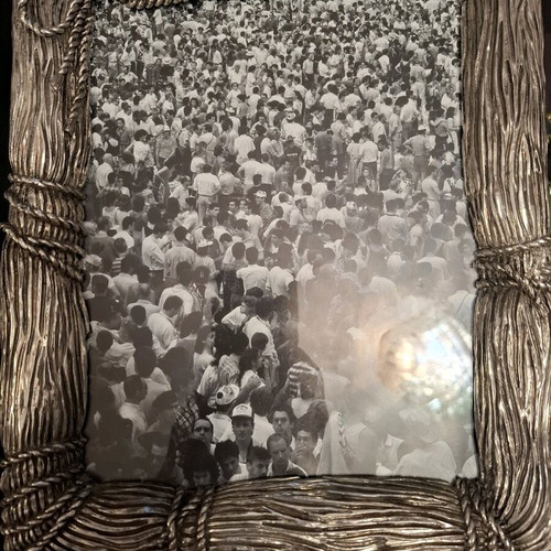 Vintage large photo frame with rope design and 925 silver used