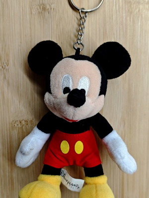 Mickey Mouse plush keychain Disneyland Paris