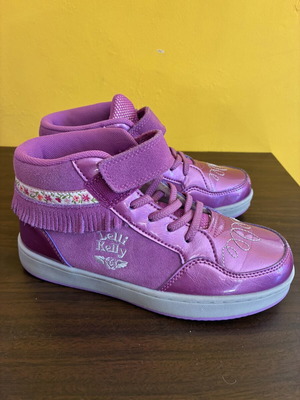 Lelli Kelly Girls Pink Metallic High Top Sneakers EU 35