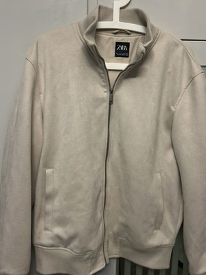 Zara bomber jacket man large like new beige