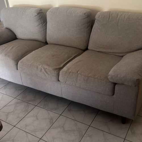 JYSK Gedved 2-seater and 3-seater sofa set, light grey