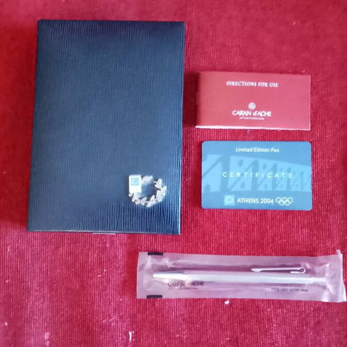Caran d'Ache silver pen set Olympic Games Athens 2004 like new