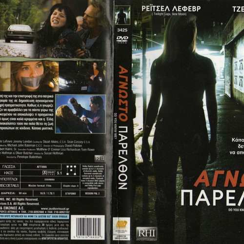 Unknown Past DVD used, thriller with subtitles