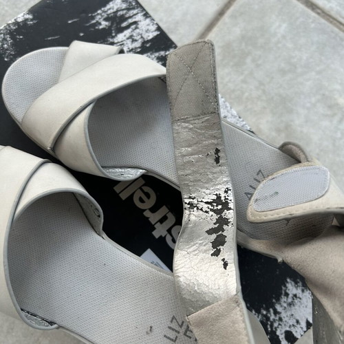 Naturalizer low wedge sandals, size EU 39, off-white
