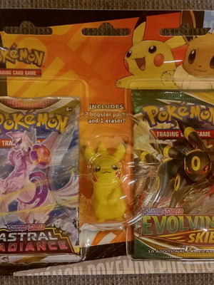 Pokemon TCG Back to School Pikachu Eraser 2-Pack blister new