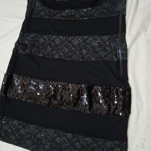 Mat Fashion evening dress with sequins and lace like new, size M-L