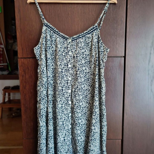 Monsoon ethnic dress beige blue embroidered with sequins like new