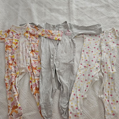 Mothercare baby rompers used, pack of 3, 12-18 months