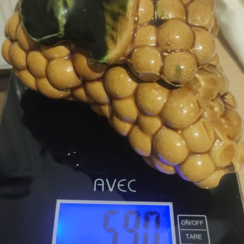 Vintage ceramic fondue pot grape shape like new