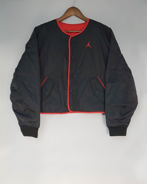 Jordan Women's Essentials Flight Jacket - Μαύρο / Κόκκινο