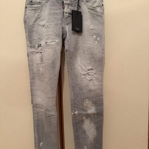 Dsquared2 Grey Slim Fit Women Jeans, Size 42 Italy