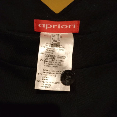 Apriori black high-waisted pants with straight legs new, size GB/12
