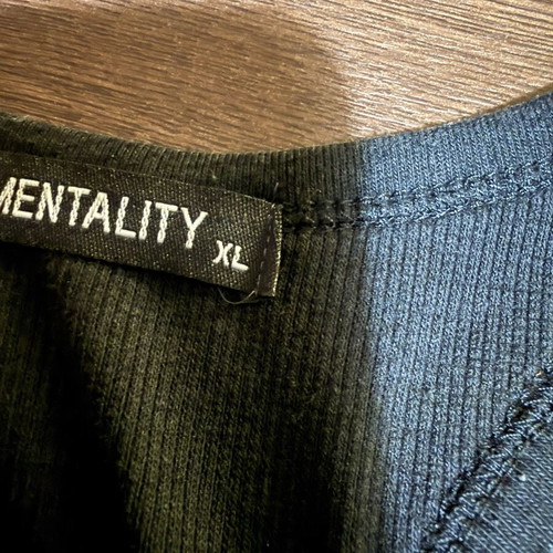 New Mentality Black Ribbed Racerback Tank Top, XL