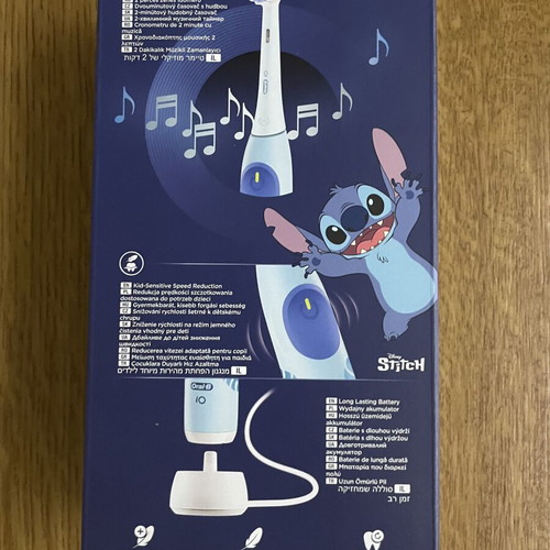 Oral-B iO Kids Electric Toothbrush with Timer for 6+ Years Stitch New