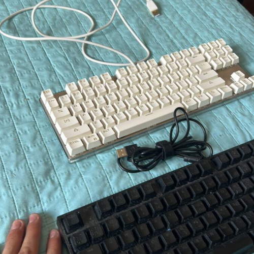 Motospeed and Cooler Master keyboards used, mechanical with RGB