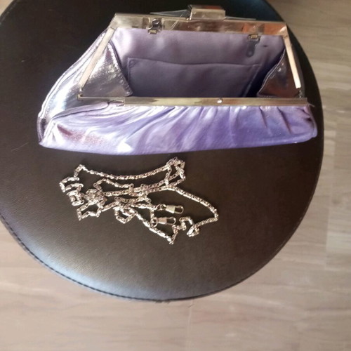 Hunter vintage 90's purple metallic evening bag clutch new