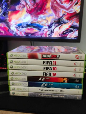 Παιχνίδια Xbox 360 μεταχειρισμένα, bundle FIFA, F1, NBA, PES