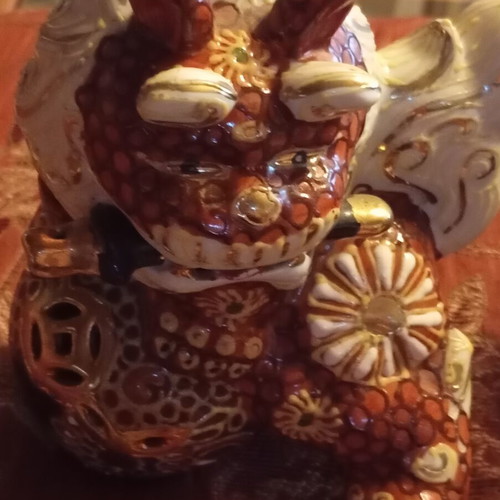 Kutan Foo Dogs Ceramic Traditional Japanese Decor