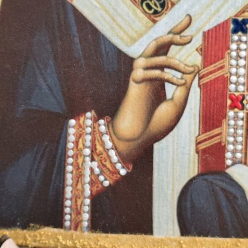Saint Nicholas Decoupage Icon on Wood new