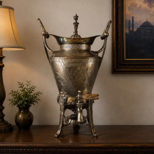 German Antique Samovar Alpaca Like New
