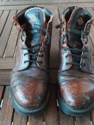 Harley-Davidson Vintage Steel Toe Leather Boots used, EU 46 US 11.5, brown
