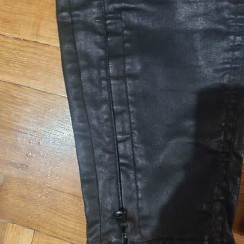 Drykorn Black Shiny Cotton Motorcycle Style Pants Size L New