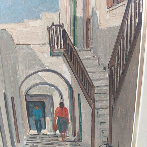 Oil painting by Ch. Brikman on canvas with frame, new
