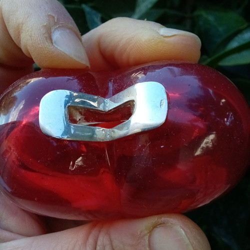 Murano glass heart used with 925 silver detail