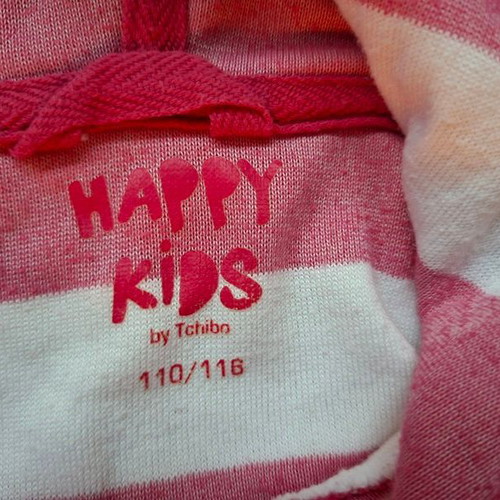 Tchibo bathrobe for girl 5-6 years like new, white and red